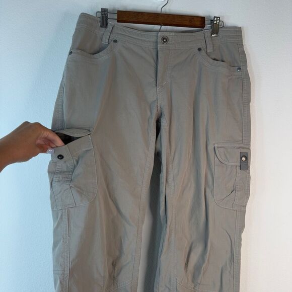 Kühl Splash Roll Up Cargo Pants Womens 12 Khaki Tan Utility Gropcore Outdoor - Picture 3 of 12